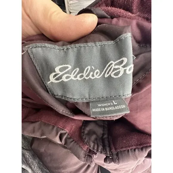 Eddie Bauer Women Large ZIP Up Puffer Down Jacket Winter Outdoors CLT - Picture 5 of 8